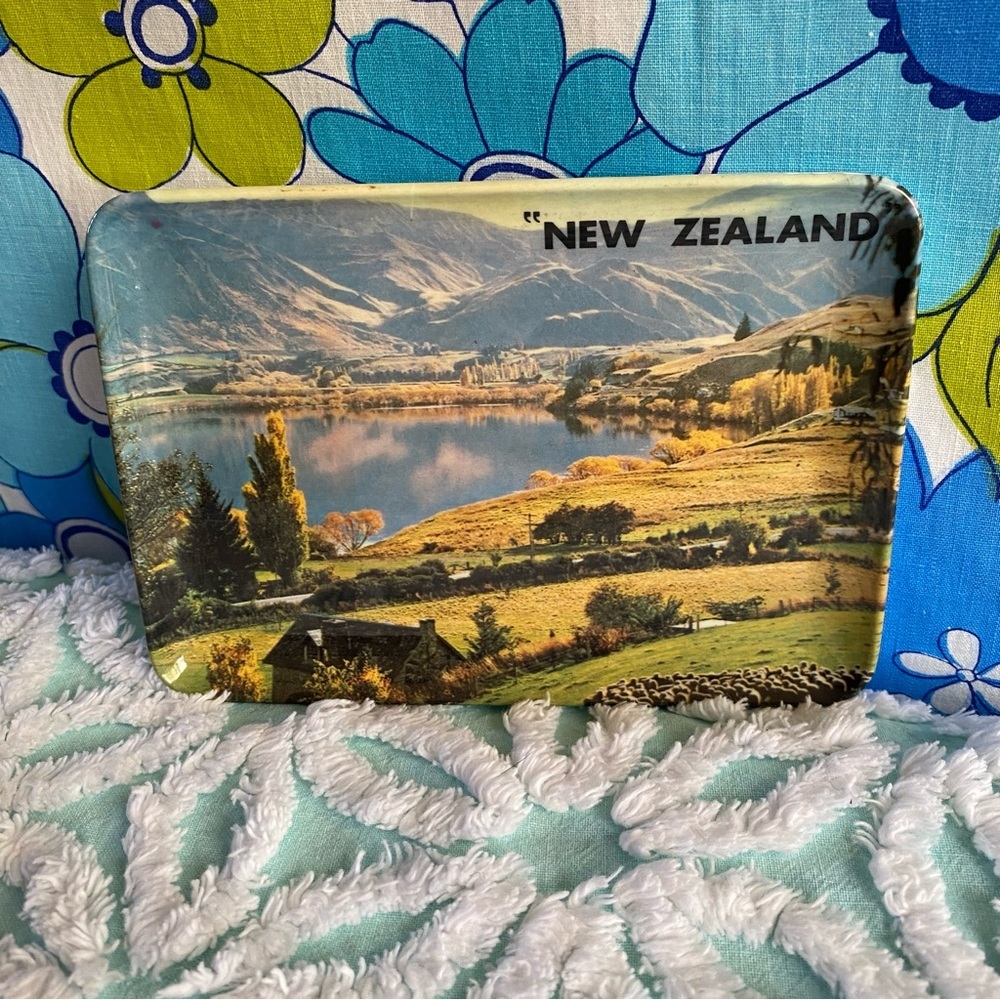 Vintage New Zealand Melamine small decor plate catch‎ all or wall hanging